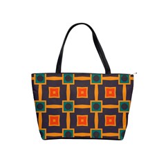 Connected Shapes In Retro Colors                         Classic Shoulder Handbag by LalyLauraFLM