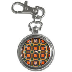 Connected Shapes In Retro Colors                         			key Chain Watch by LalyLauraFLM