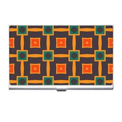 Connected Shapes In Retro Colors                         			business Card Holder by LalyLauraFLM