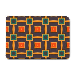 Connected Shapes In Retro Colors                         			small Doormat by LalyLauraFLM