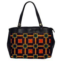 Connected Shapes In Retro Colors                         			oversize Office Handbag by LalyLauraFLM