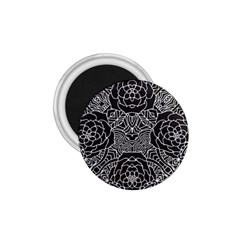 Mariager, Bold Flower Design, Black & White 1 75  Magnet by Zandiepants