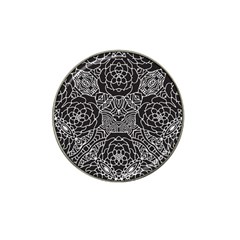 Mariager, Bold Flower Design, Black & White Hat Clip Ball Marker (10 Pack) by Zandiepants