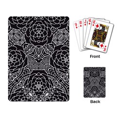 Mariager, Bold Flower Design, Black & White Playing Cards Single Design by Zandiepants