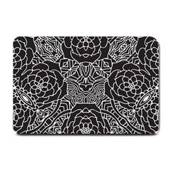 Mariager, Bold Flower Design, Black & White Small Doormat by Zandiepants