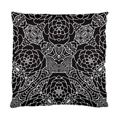 Mariager, Bold Flower Design, Black & White Standard Cushion Case (one Side) by Zandiepants