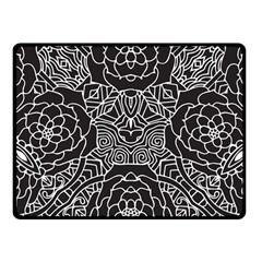 Mariager, Bold Flower Design, Black & White Fleece Blanket (small) by Zandiepants