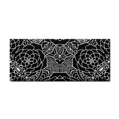 Mariager, Bold Flower Design, Black & White Hand Towel by Zandiepants