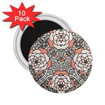 Petals in Vintage Pink, Bold Flower Design 2.25  Magnet (10 pack) Front