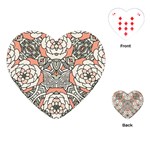 Petals in Vintage Pink, Bold Flower Design Playing Cards (Heart) Front