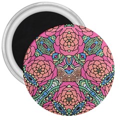 Petals, Carnival, Bold Flower Design 3  Magnet