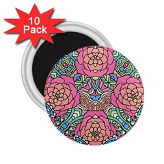 Petals, Carnival, Bold Flower Design 2.25  Magnet (10 pack)