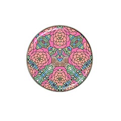 Petals, Carnival, Bold Flower Design Hat Clip Ball Marker (4 Pack) by Zandiepants