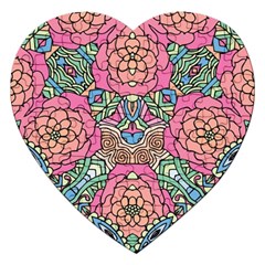 Petals, Carnival, Bold Flower Design Jigsaw Puzzle (heart) by Zandiepants