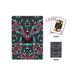 Petals In Dark & Pink, Bold Flower Design Playing Cards (mini) by Zandiepants