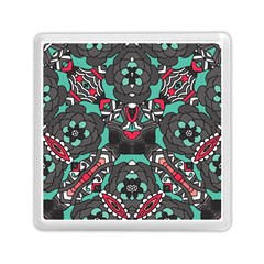 Petals In Dark & Pink, Bold Flower Design Memory Card Reader (square) by Zandiepants