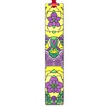 Petals in Mardi Gras colors, Bold Floral Design Large Book Mark Front