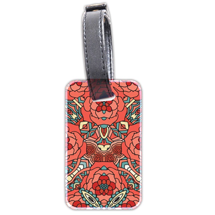 Petals in Pale Rose, Bold Flower Design Luggage Tag (two sides)