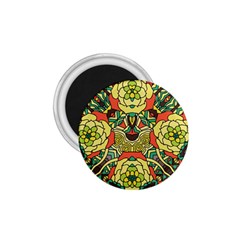 Petals, Retro Yellow, Bold Flower Design 1 75  Magnet by Zandiepants