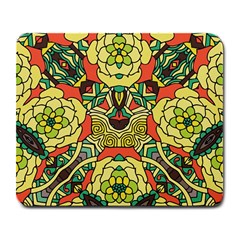 Petals, Retro Yellow, Bold Flower Design Large Mousepad by Zandiepants