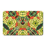 Petals, Retro Yellow, Bold Flower Design Magnet (Rectangular) Front