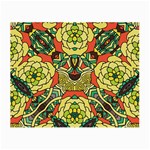 Petals, Retro Yellow, Bold Flower Design Small Glasses Cloth Front