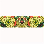 Petals, Retro Yellow, Bold Flower Design Large Bar Mat 32 x8.5  Bar Mat