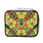 Petals, Retro Yellow, Bold Flower Design Mini Toiletries Bag (One Side) Front