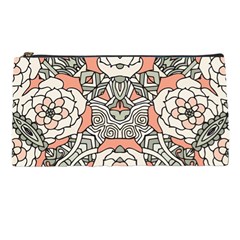 Petals In Vintage Pink, Bold Flower Design Pencil Case by Zandiepants