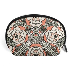 Petals In Vintage Pink, Bold Flower Design Accessory Pouch (large) by Zandiepants