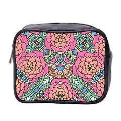 Petals, Carnival, Bold Flower Design Mini Toiletries Bag (Two Sides)