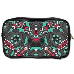 Petals In Dark & Pink, Bold Flower Design Toiletries Bag (two Sides) by Zandiepants