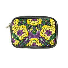 Petals In Mardi Gras Colors, Bold Floral Design Coin Purse by Zandiepants