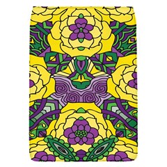 Petals In Mardi Gras Colors, Bold Floral Design Removable Flap Cover (s) by Zandiepants