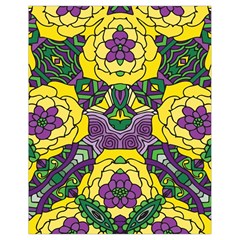 Petals In Mardi Gras Colors, Bold Floral Design Drawstring Bag (small) by Zandiepants