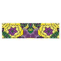 Petals In Mardi Gras Colors, Bold Floral Design Satin Scarf (oblong) by Zandiepants