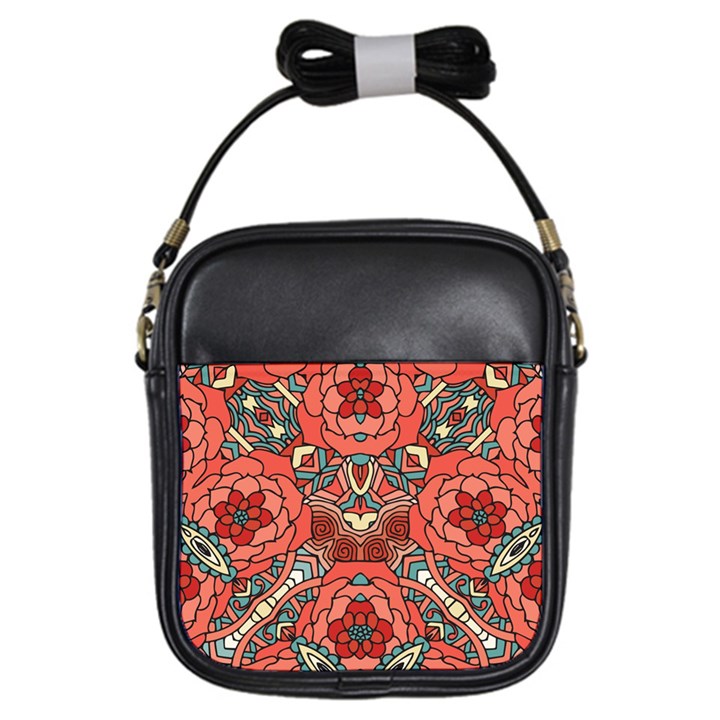 Petals in Pale Rose, Bold Flower Design Girls Sling Bag