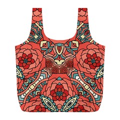 Petals In Pale Rose, Bold Flower Design Full Print Recycle Bag (l) by Zandiepants