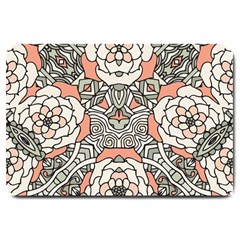 Petals In Vintage Pink, Bold Flower Design Large Doormat by Zandiepants