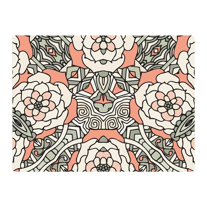 Petals in Vintage Pink, Bold Flower Design Double Sided Flano Blanket (Mini)