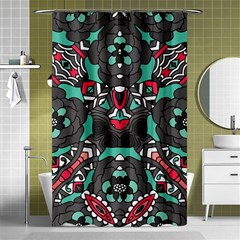 Petals In Dark & Pink, Bold Flower Design Shower Curtain 48  X 72  (small) by Zandiepants