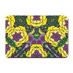 Petals in Mardi Gras colors, Bold Floral Design Small Doormat 24 x16  Door Mat