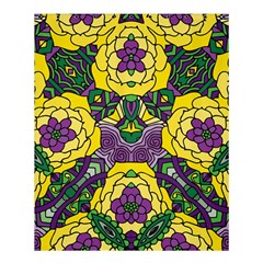 Petals In Mardi Gras Colors, Bold Floral Design Shower Curtain 60  X 72  (medium) by Zandiepants