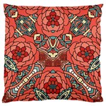 Petals in Pale Rose, Bold Flower Design Large Cushion Case (Two Sides) Front