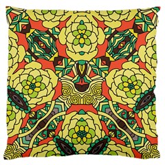 Petals, Retro Yellow, Bold Flower Design Standard Flano Cushion Case (one Side) by Zandiepants