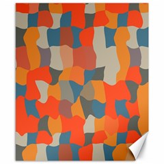 Retro Colors Distorted Shapes                           			canvas 8  X 10  by LalyLauraFLM