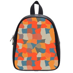 Retro Colors Distorted Shapes                           			school Bag (small) by LalyLauraFLM