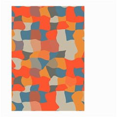 Retro Colors Distorted Shapes                           Small Garden Flag by LalyLauraFLM