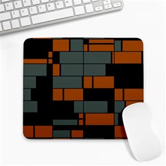 Rectangles In Retro Colors                              			large Mousepad by LalyLauraFLM