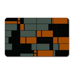 Rectangles In Retro Colors                              			magnet (rectangular) by LalyLauraFLM